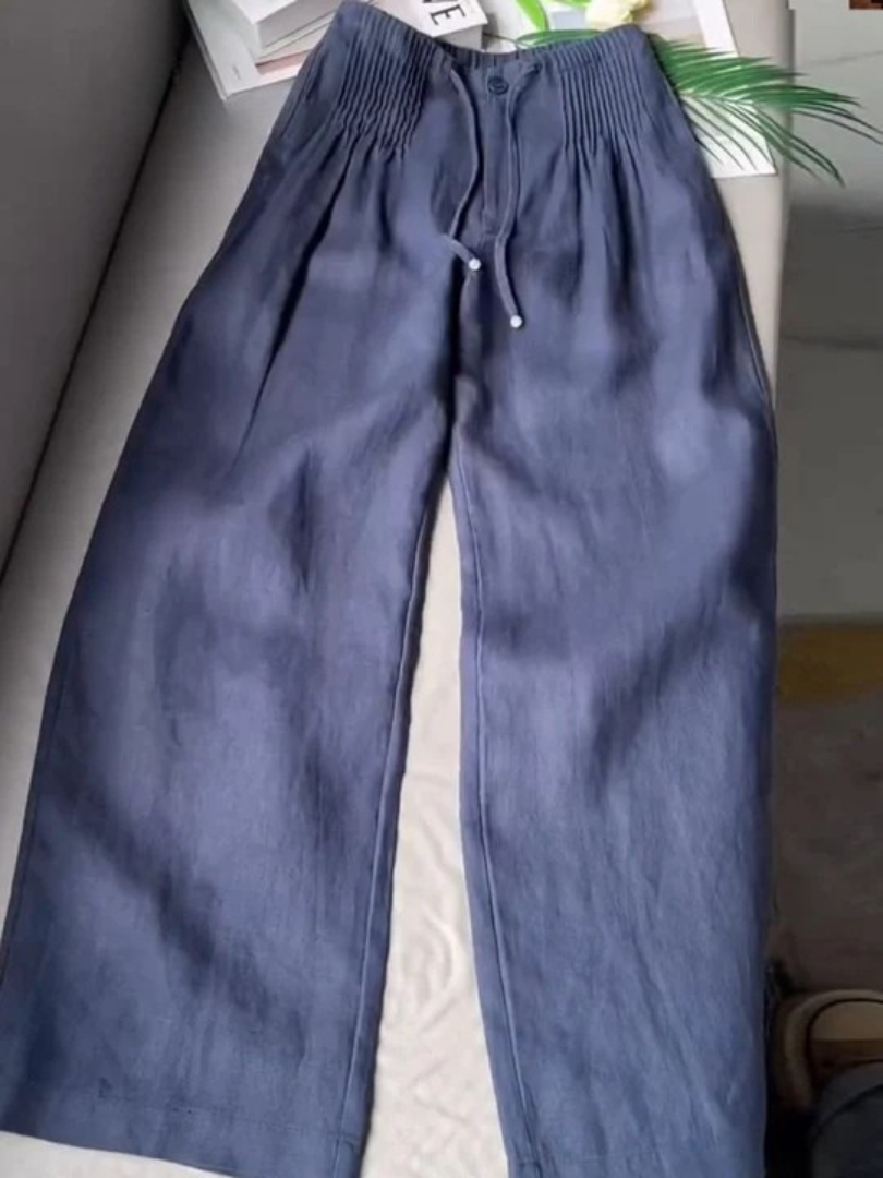 Pantalón fluido de pernera ancha