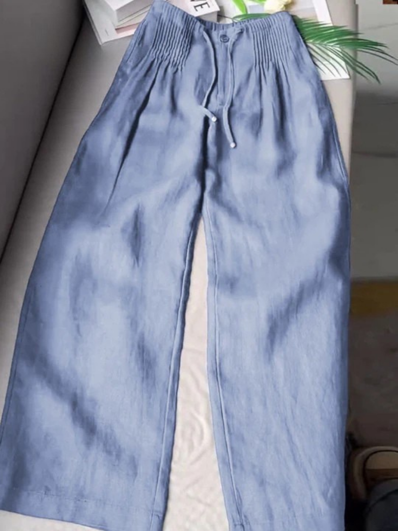 Pantalón fluido de pernera ancha