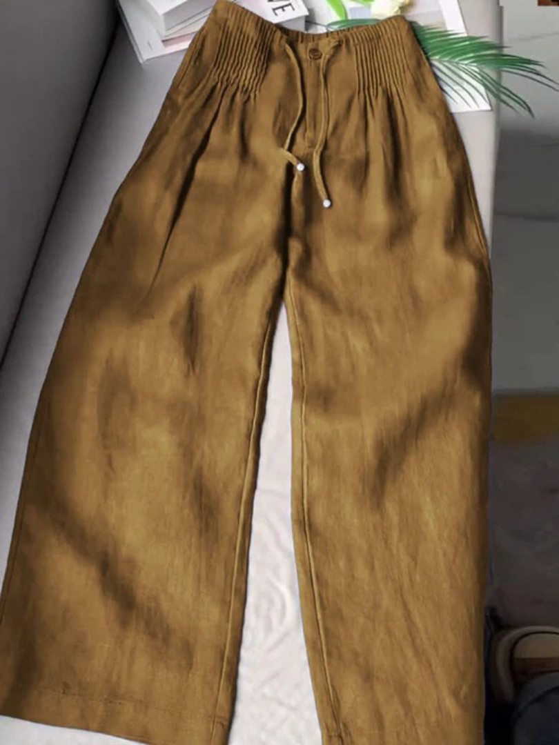 Pantalón fluido de pernera ancha