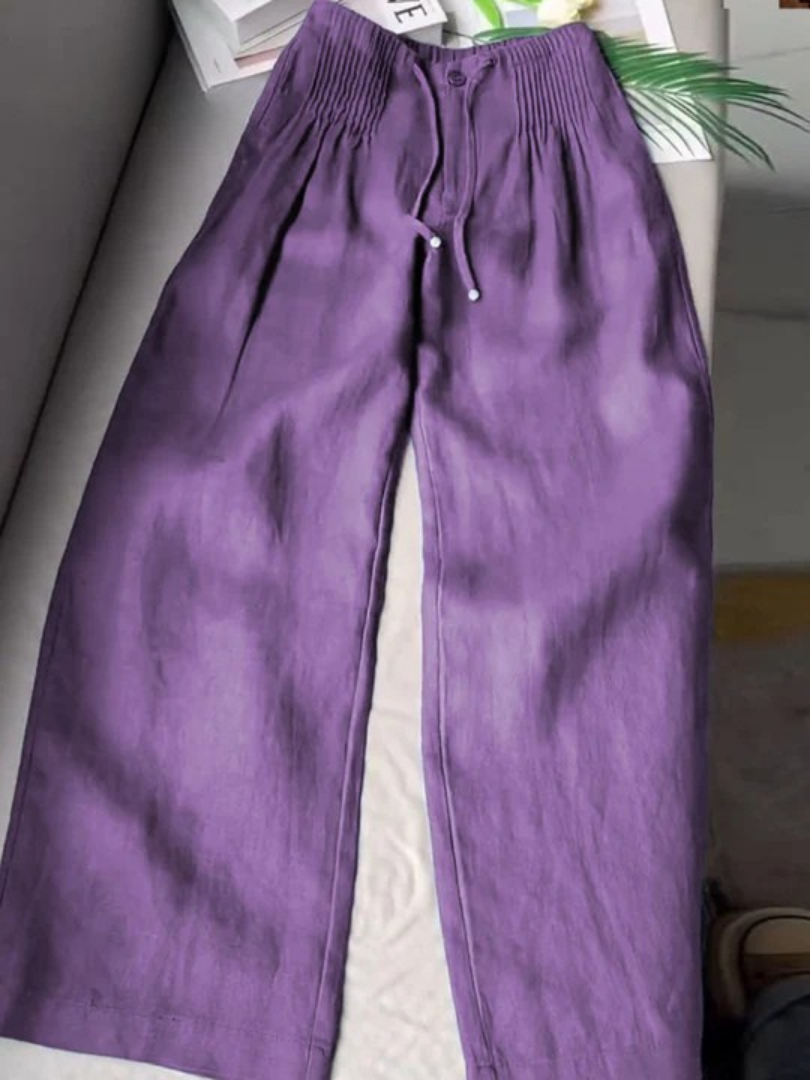 Pantalón fluido de pernera ancha