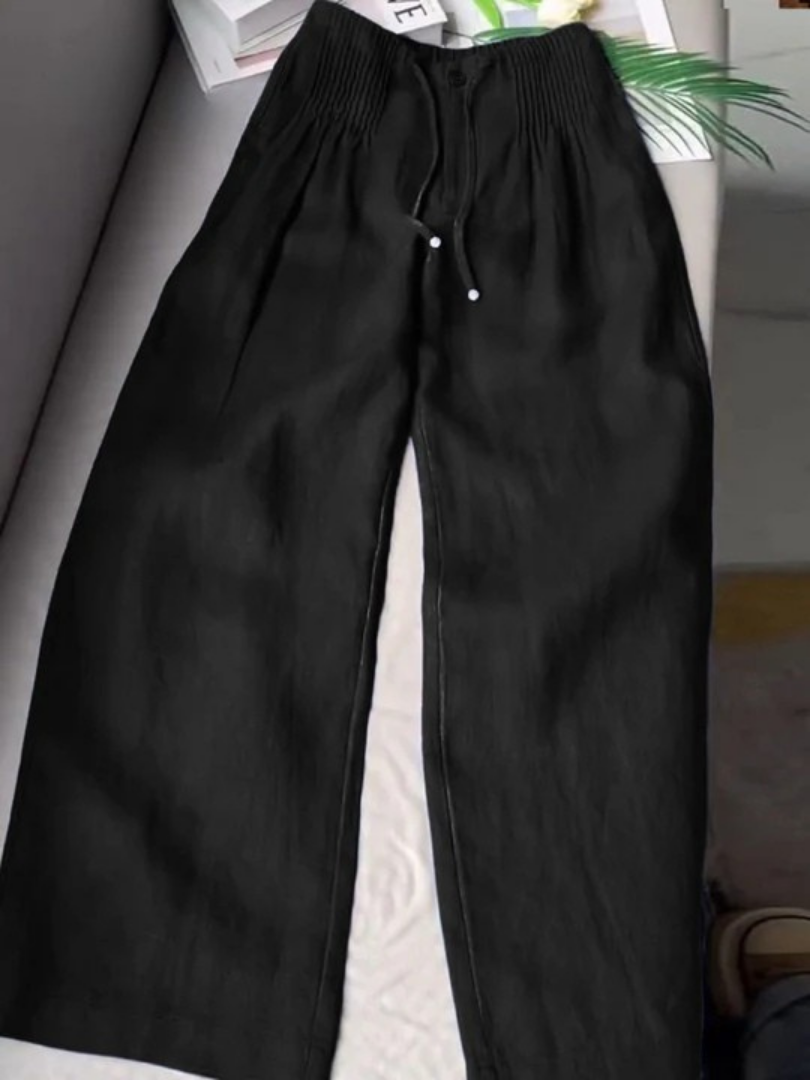 Pantalón fluido de pernera ancha