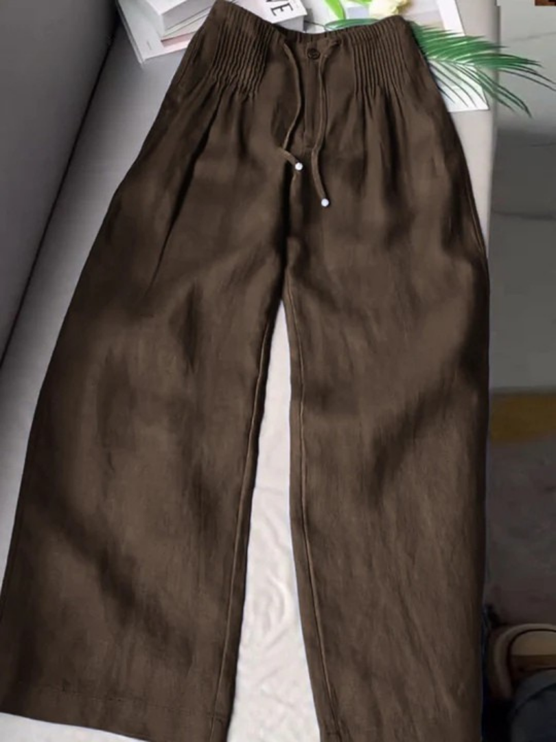 Pantalón fluido de pernera ancha