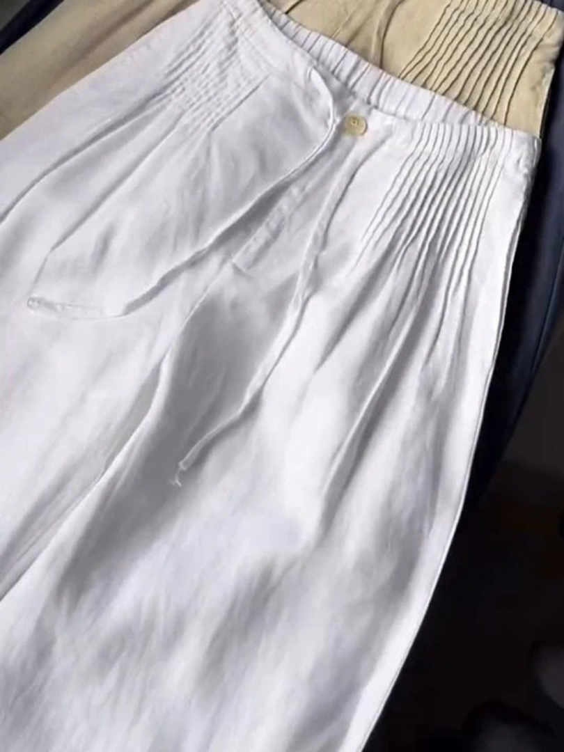 Pantalón fluido de pernera ancha