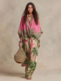 Conjunto kimono en seda y algodón