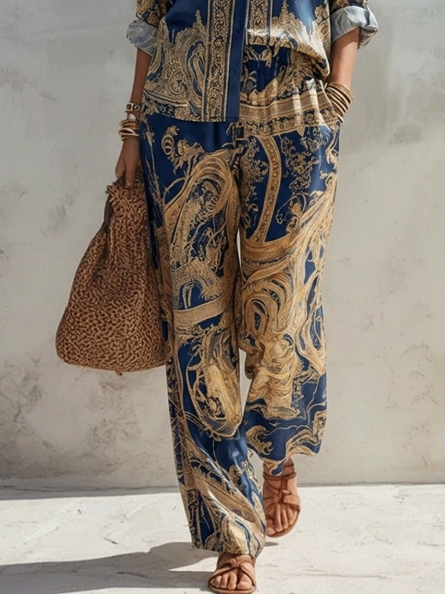 Conjunto barroco azul marino
