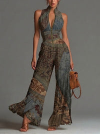 Mono plisado con estampado bohemio
