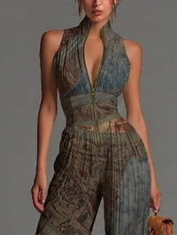 Mono plisado con estampado bohemio