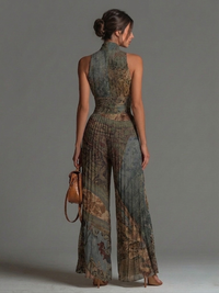Mono plisado con estampado bohemio