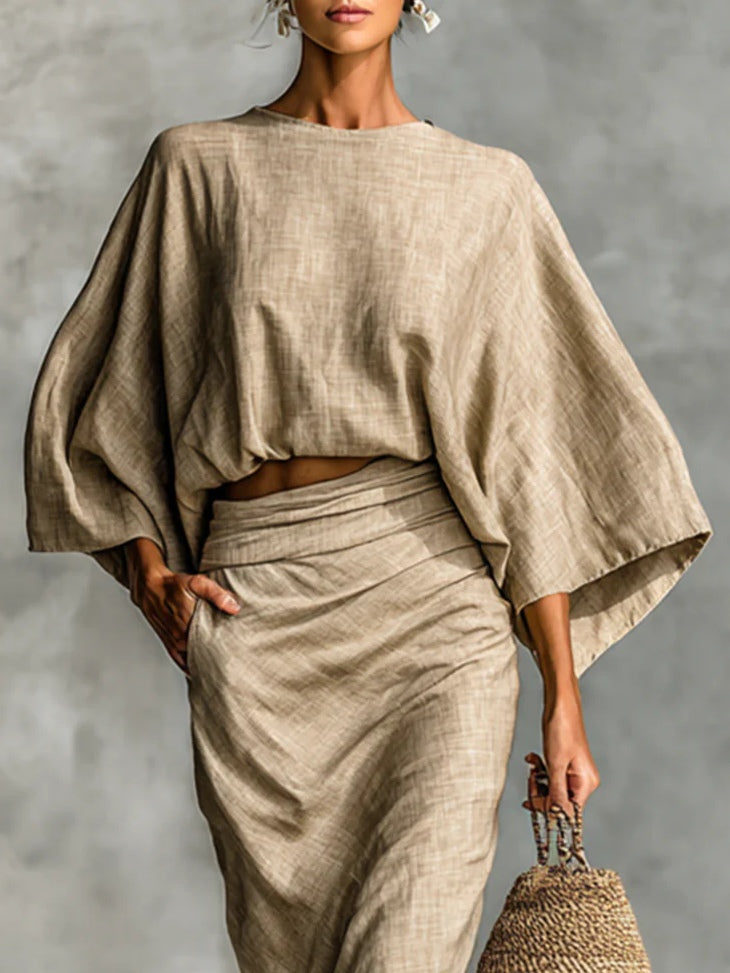 Conjunto de dos piezas con falda