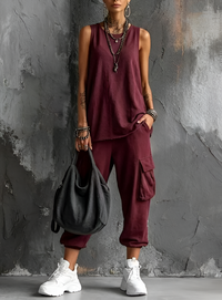 Conjunto casual de confort urbano