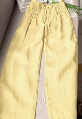Pantalón fluido de pernera ancha