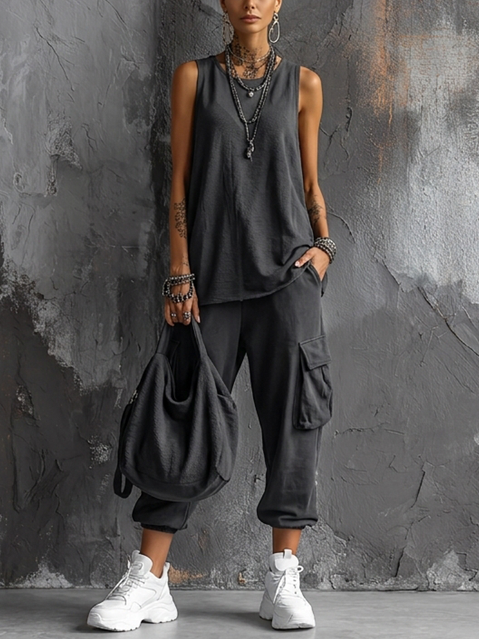 Conjunto casual de confort urbano