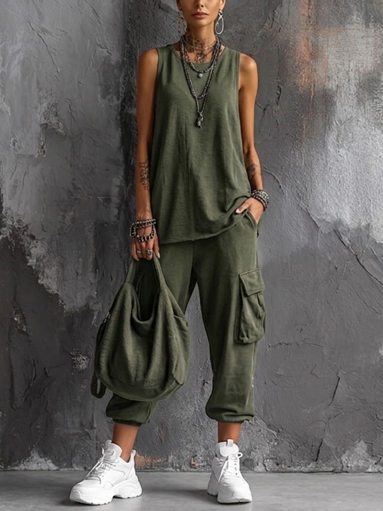 Conjunto casual de confort urbano